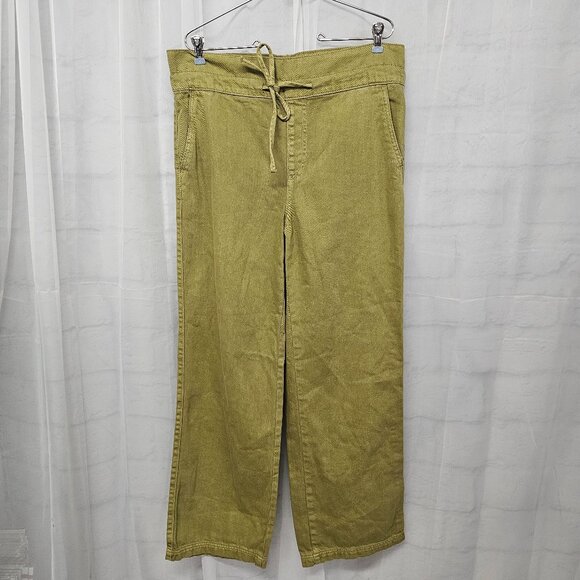 Universal Thread Olive Canvas Drawstring Pants Wide Leg Boho Comfy 36 - Picture 13 of 13